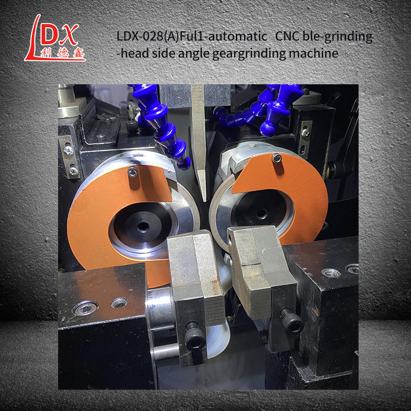 LDX-028A Πλήρης μηχανή με CNC διπλή κεφαλή άλεσης κυκλικής πριονιστικής λεπίδας με πλάγια γωνία