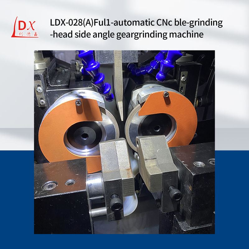 LDX-028A Υψηλής ακρίβειας σερβο πλήρης CNC κυκλική πριονιστική λεπίδα διπλή κεφαλή άλεσης πλευρικής γωνίας μηχανή άλεσης